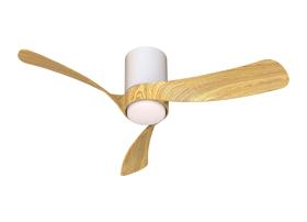 M9051  Nemo S 97cm 24W LED Dimmable Ceiling Light With Built-In 30W DC Fan, 2700-5000K Remote Control, 3200lm, White/Wood